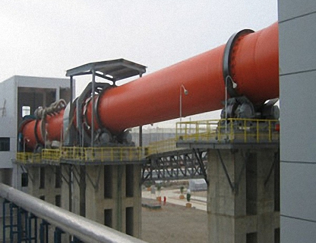 Mine environmental protection rotary kiln deal with material principle