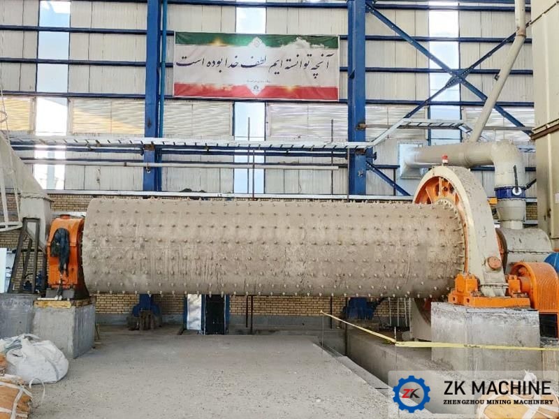 Pilot-scale test of lithium feldspar grinding and calcination